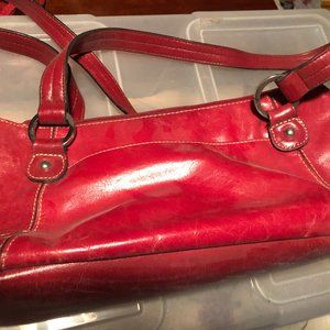Long Red Leather Giani Bernini Bag